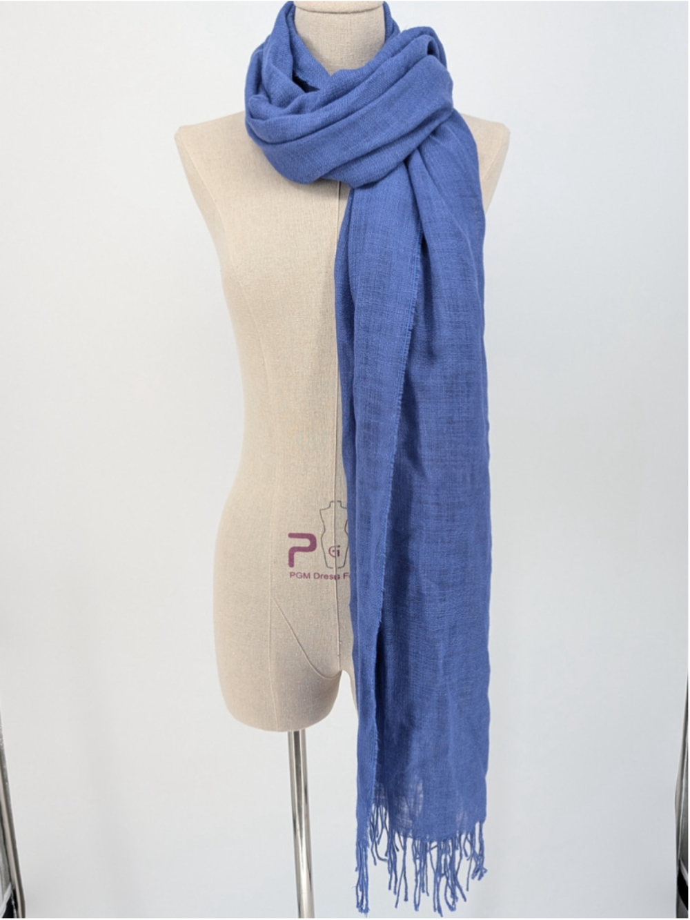 Alpaca 111 Baby Alpaca Silk Scarf Wrap Shawl Blue Peru 70/30 Fringe 73x27